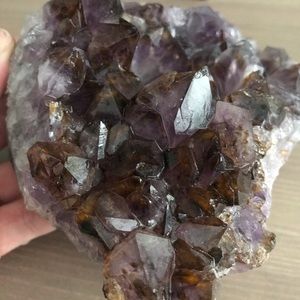 RARE amathyst/citrine candle holder.